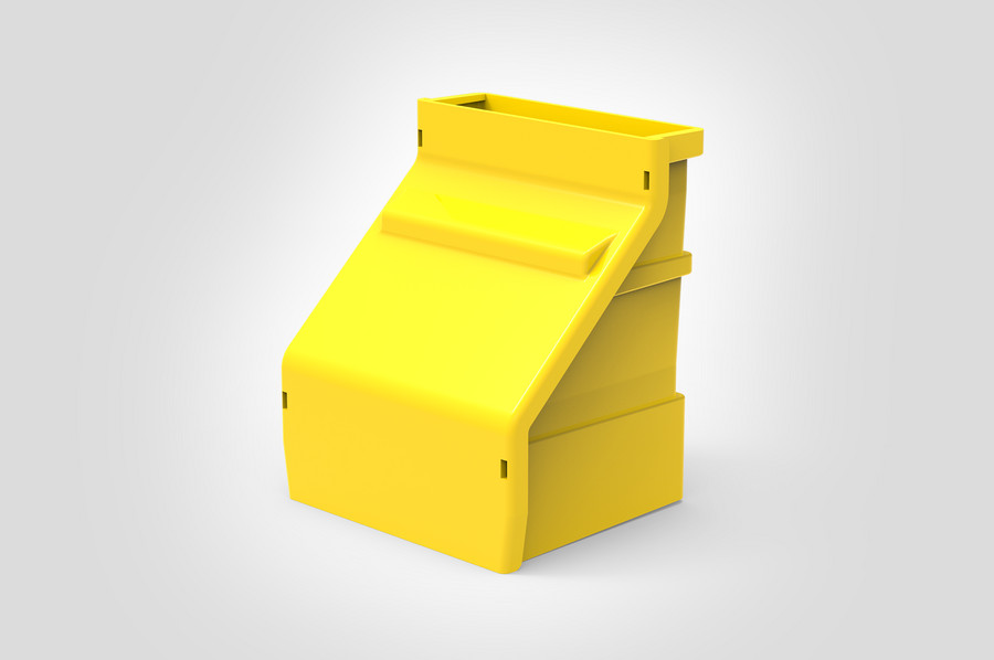 Wasserfall-Auslass-Adapter 100 mm mit Abdeckung