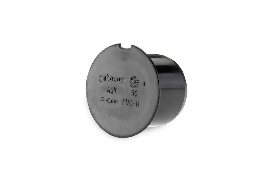 Abdichtkappe AdK zum Verschließen unbelegter Kabelkanal-Einführungsplatten.