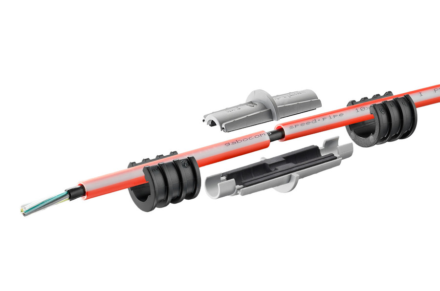 Teilbare Einblasmuffen EBM-GS verbinden belegte speedpipe.